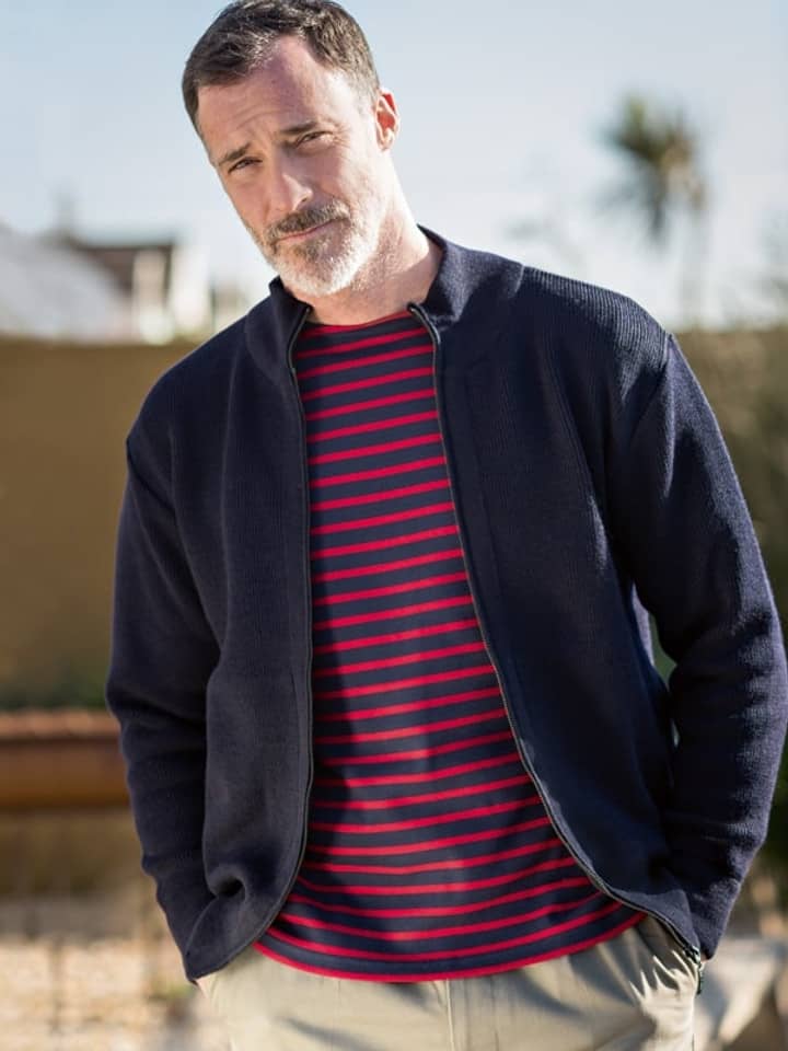 Armor-lux Breton Zip-Up Cardigan
