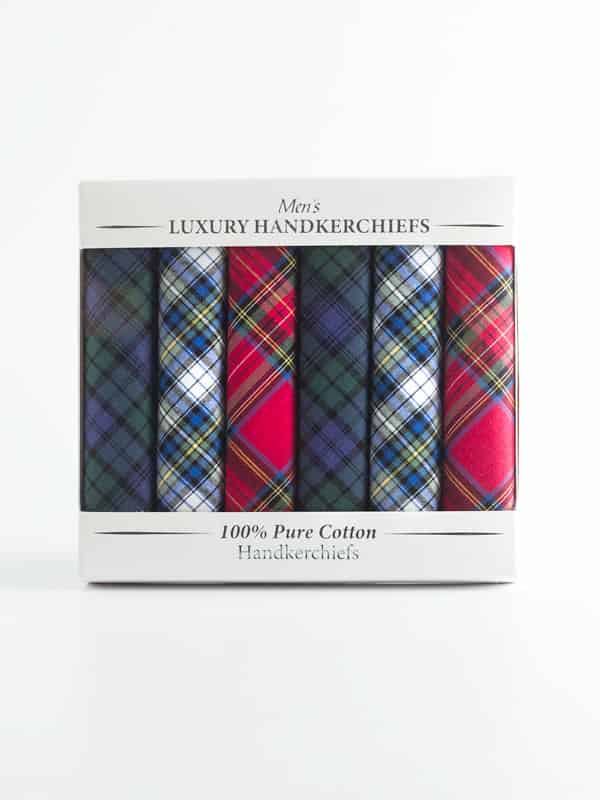 6 Pack Of Tartan Hankies
