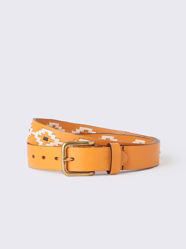 Handmade Cow Leather Tan Argentinian Polo Belt