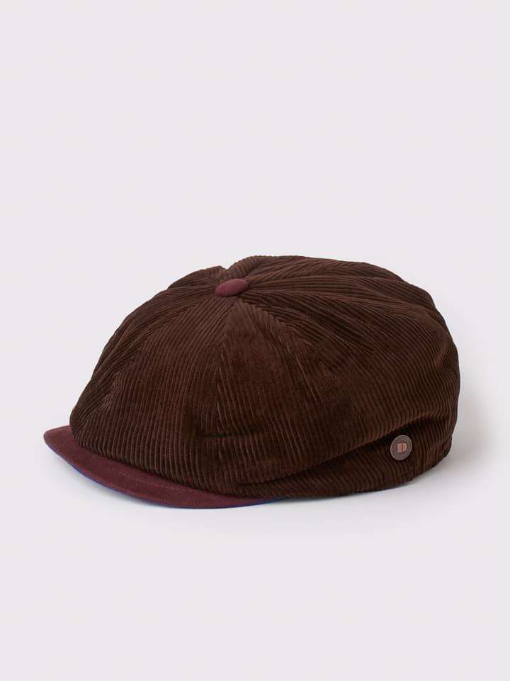 Brown Corduroy Bakerboy Cap