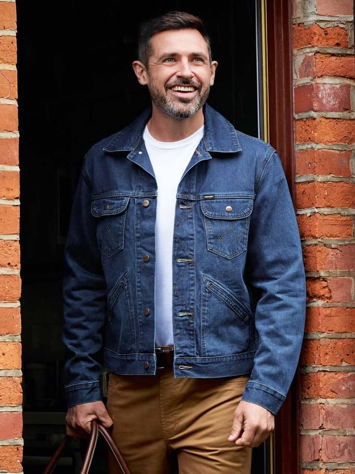 Wrangler Far Away Icon Denim Jacket On Sam