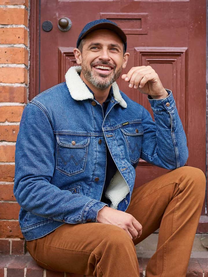 Sherpa Wrangler Jacket On Model