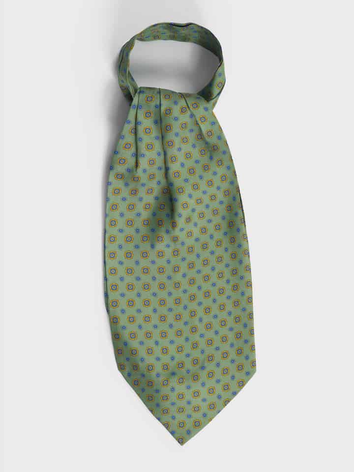 Green Silk Foulard Cravat