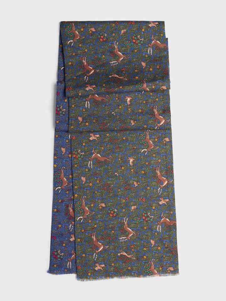 Royal Hart Wool and Silk Stag Scarf